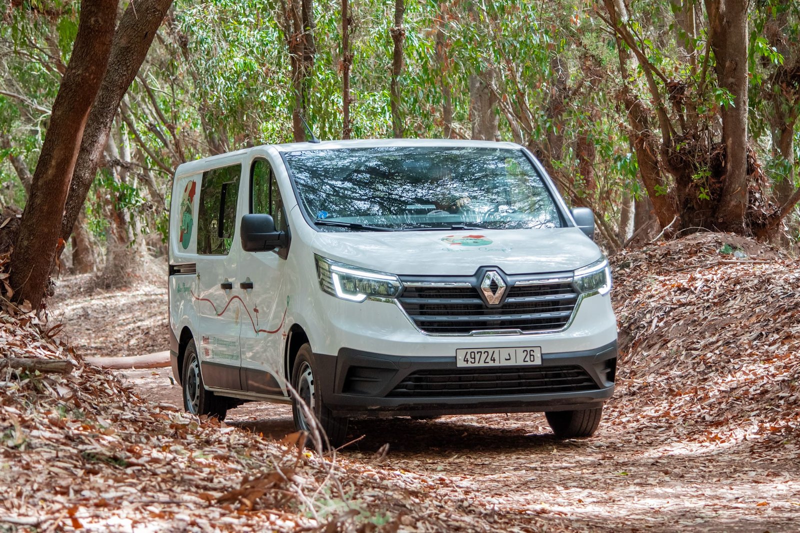 Our camper van in the forest - autumn